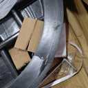 Natotela 27.6in Round Manhole Cover and Frame, Fiberglass Recessed Solid Top Cover with Base Size 31in,25in Clear Opening,Septic Tank Cover and Base for yard, Non-slip Reinforced Sewage Basin Cover (Black)