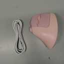 seenda Ergonomic Mouse Wireless, MOU-302 Bluetooth Vertical Mouse Rechargeable, Ergo Optical Mice with 1000/1600/2400 DPI, Volume Knob, 3 Multi-Device Connectivity for Computer/PC/Laptop/Mac, Pink