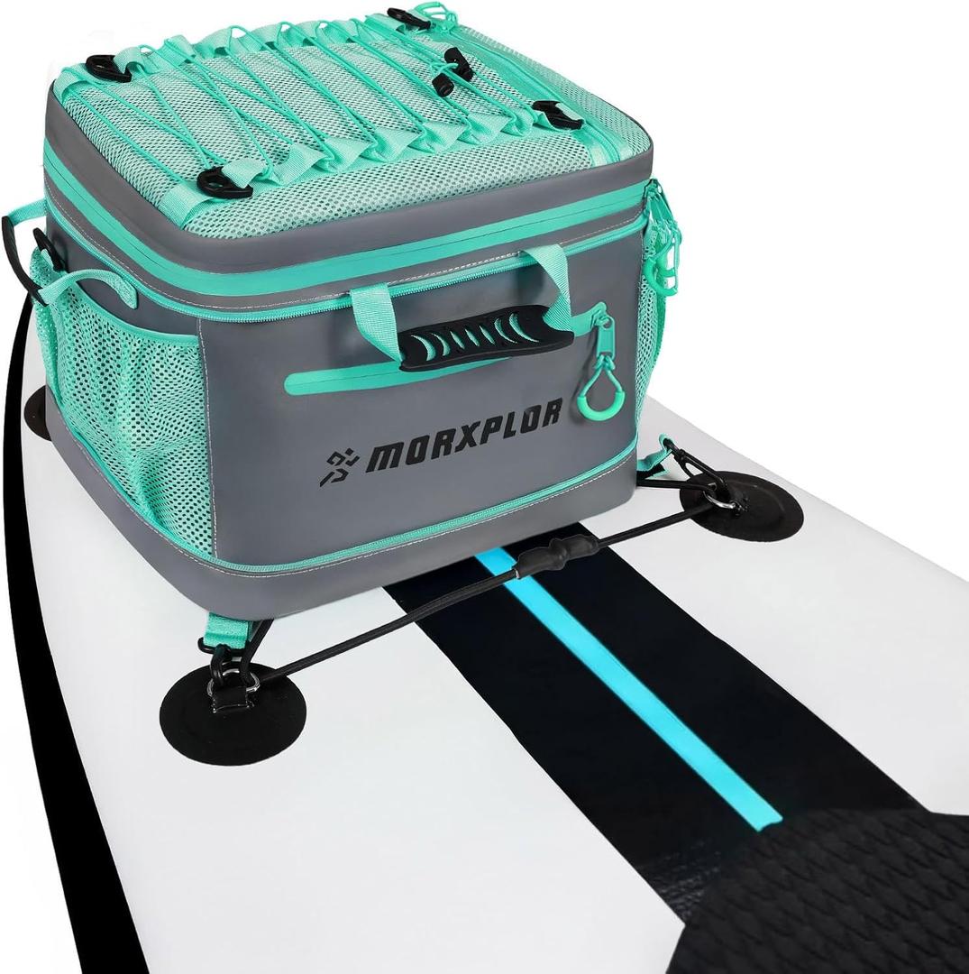 Waterproof PVC Material Paddleboard Cooler Deck Bag, 40 cans Sup Deck Cooler Bag,Cooler Bag for Paddleboard,Lunch Box Cooler Insulated Bag,Camping Cooler Bag,Kayak Cooler Bag (Dark Gray)