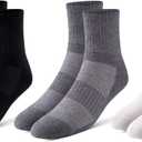 Pair of Thieves Men's Cushion Ankle Socks, White/Black/Grey