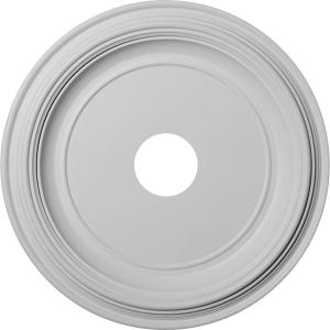 Ekena Millwork 19"OD x 3 1/2"ID x 1 1/2"P Traditional Thermoformed PVC Ceiling Medallion (Fits Canopies up to 11 1/2") (Unfinished)