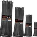 Zip Ties Assorted Size,8+12+14+18 Inch Double Sided Toothed,100 LBS Tensile Strength Heavy Duty Cable Wire Ties With Self-Locking Adjustable More Durable Nylon Tie Wraps for Indoor Outdoor400 Pack