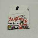 Christmas In June Sunglasses Santa Flamingo Summer Vacation T-Shirt for Men Women Kids (Small)
