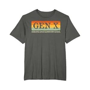 Gen X Adulting Since Elementary School T-Shirt (Color: Gray) (Size: Small)