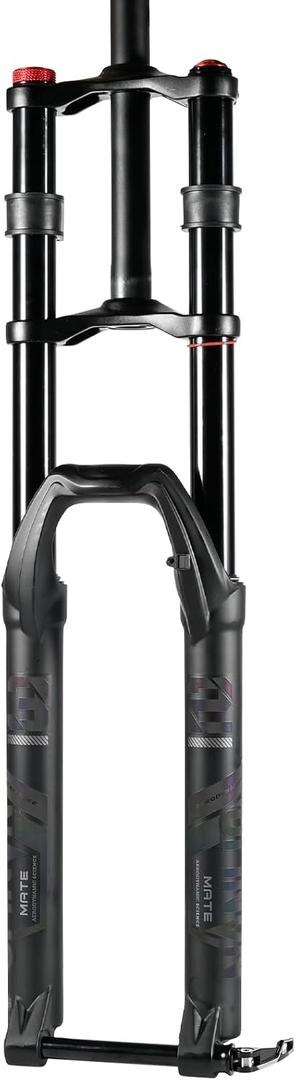 Dual Crown MTB Air Fork 27.5/29 Inch (Fits 2.5" Tire) - 150mm Travel, Rebound Adjust, 32mm Stanchions, 15x100mm/9x100mm Axle for E-Bike & Downhill