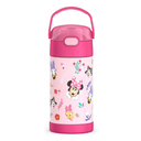 THERMOS FUNTAINER Water Bottle with Straw - 12 Ounce - Kids Stainless Steel Vacuum Insulated Water Bottle with Lid, Preschool Minnie