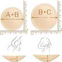 URSMART Round Bra Inserts Pads, Removable and Washable Bra Cups Inserts for Bikinis Top Swimsuit Sport Bra (Beige)