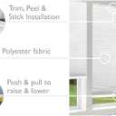 Redi Shade No Tools Easy Lift Trim-at-Home Cordless Cellular Light Filtering Fabric Shade White, 36" W x 64" L, (Fits windows 19"- 36")