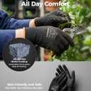 toolant 6 Pairs Work Gloves MicroFoam Nitrile Coated, 15 Gauge Breathable Nylon with Grip in Wet & Oily Condition, Touchscreen,Certified Working Gloves Bulk for Gardening,Warehouse,Automotive,Black,XL