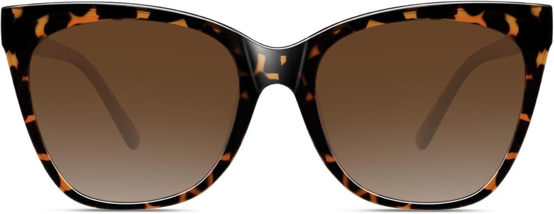 WOWSUN Large Polarized Cat Eye Sunglasses for Women