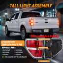 Tail Lights Assembly for 2009 2010 2011 2012 2013 2014 Ford F150 F-150 Left Driver Right Passenger Taillights Rear Brake Tail Lights Cover Replace BL3Z13404AB BL3Z13405AB (Not Included Bulb)