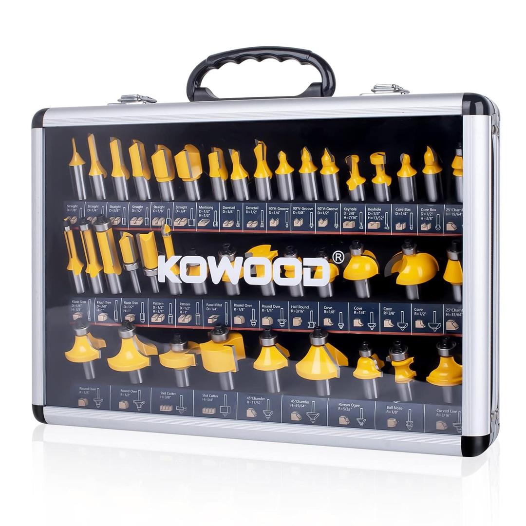 Router Bits Set of 40 Pieces, 1/2 Inch Shank, 40A Expert Router Bit Kit.
