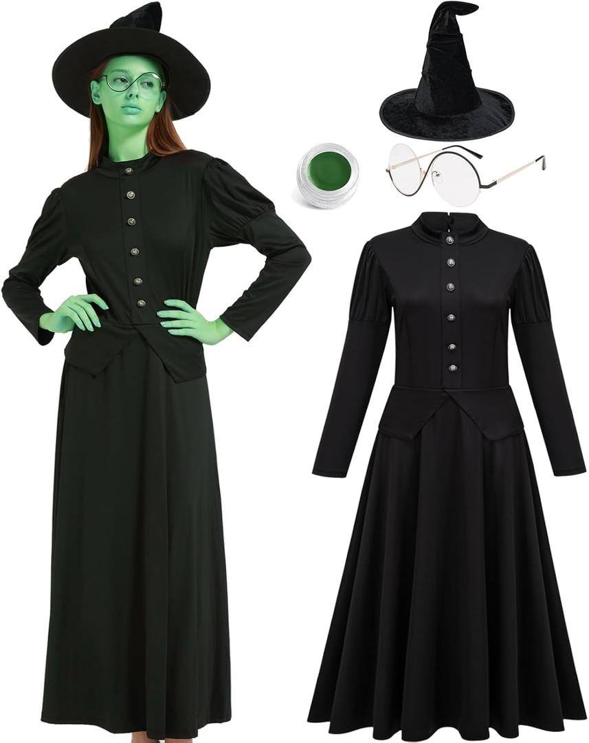 eforpretty Adult Halloween Costumes 2025 Women Wicked Witch of the West Group Family (Medium)