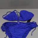 Tempt Me Women Triangle Bikini Sets Halter Two Piece Sexy Swimsuit String Tie Side Bathing Suit, M