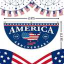 2pcs 250th Anniversary Usa Flags 1.5x3 Ft 250 Year Fan Flag 1776-2026 Patriotic Birthday Bunting for Outside Yard Porch Indoor Outdoor Fence Decor