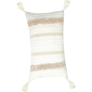 STOBAZA Elegant Tassel Pillowcase Simple Pillow Cover Lightweight Cotton Pillowcase 30x50cm