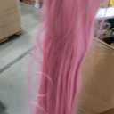 Pink Drink-078 150cm Extra‑Long DIY Cosplay Wig Straight with Uncut Bangs Heat Resistant Synthetic Hair for Anime Game Character – Cut & Style Any Look, Adjustable Cap (59 Inch)