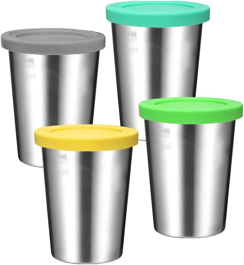Stainless Steels Pints and Lids - 4 Pack