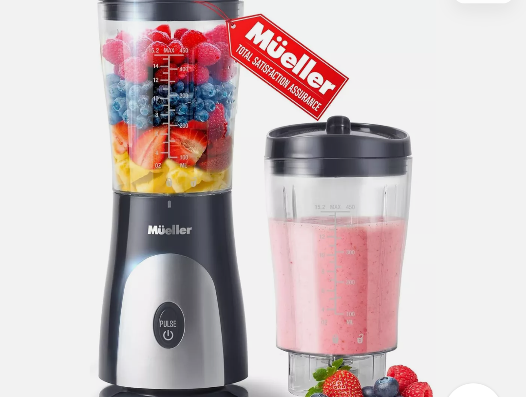 Mueller NutraBlend Elite Single Serve Personal Blender & Food Processor NEW U55A