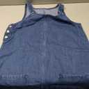 BZB Women's Sleeveless Casual Denim Dress Crewneck Vintage Loose Jean Overall Dress with Pockets, M