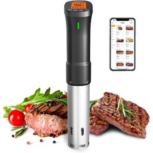 2.4G WIFI Sous Vide Cooker INKBIRD Sous Vide Machine with APP Control, 1000 Watts Immersion Circulator with APP Recipes Timer Alarm Mobile Notification, 3D Water Fast Heating Ultra-Quiet