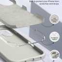 OuXul Designed for iPhone 16 Case,Shockproof Liquid Silicone Protective Phone Case with Soft Anti-Scratch Microfiber Lining Ultra Slim Drop Protection Phone Cover 6.1 inc (Stone)