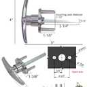 Garage Door Lock T-Handle Locks Latch Replacement Parts with 4 Keys, Mounting Hardware Included, Fit 1-3/8" to 2" Thick Doors, T-Handles Locking Set for Garage Door - 1pack