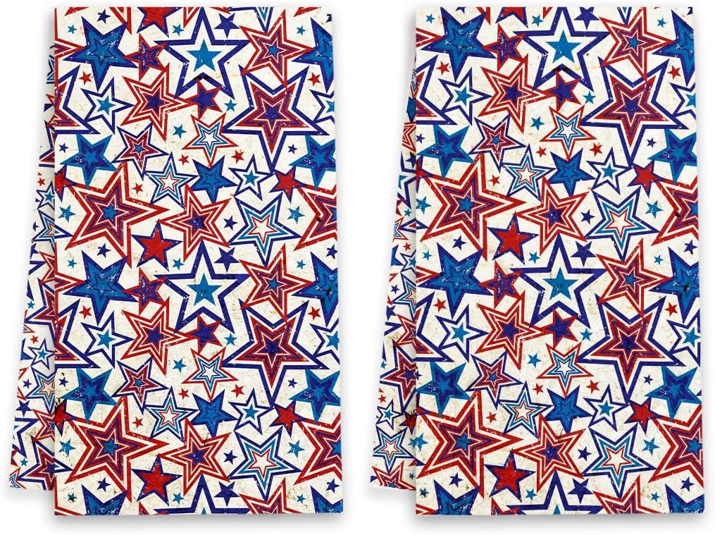 MUBIAO 4th of July Decorations TowelIndependence Kitchen Towels 250th Anniversary Independence Day 4th of July Kitchen Towels for Kitchen Housewarming Gifts 2PC A07