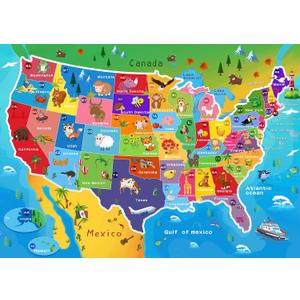 Puzzles for Kids Ages 6-8 and 8-10  200 Piece USA Map Jigsaw Puzzle  Educational Learning Toy for Boys and Girls