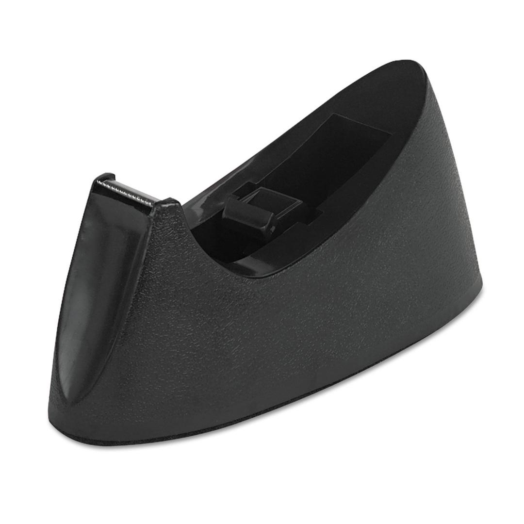 Universal Office Products 15001 Desktop Tape Dispenser, 1 Core, Weighted Non-Skid Base, Black
