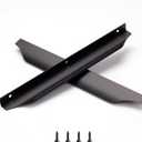 Satanga Edge Finger Tab Pull for cabinets Kitchen Concealed Drawer pulls Aluminum Hidden Door Long Handle for Home 10 Pack Modern Black 11.81" Overall Length Easy Installation