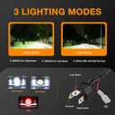 4x6 Headlights LED Dot Approved with Red Devil Eye DRL Compatible with Peterbilt 379 Kenworth T800 Oldsmobile Semi Truck- 4PCS
