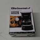 Elite Gourmet EHC4128 Automatic 4-Cup Brew & Drip Coffee Maker with Pause N Serve, Glass Carafe, Reusable Filter, On/Off Switch, Keep Warm, Water Level Indicator, Black (4 Cups, Black)