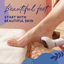 Amop Pedi Perfect Electric Callus Remover Foot File w/ Diamond Crystals, Pedicure Tool for Feet, Removes Hard & Dead Skin, Feet Scrubber & Buffer, Splashproof, w/ Extra Coarse Roller Head, 1 Count, White