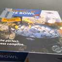 Flame King Smokeless Propane Fire Pit, 24-inch Portable Firebowl, 58K BTU with Self Igniter, Cover, & Carry Straps for RV, Camping, & Outdoor Living