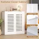 Radiator Covers for Home, Waterproof PVC Radiator Cover Cabinet, Wall Radiator Heater Cover with Louvered Vent Design and Top Storage Shelf, Radiator Cover Shelf for Home Dcor