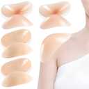 Zaruatu Silicone Shoulder Pads for Women Clothing Soft Adhesive Shoulder Pads for Women Anti Slip Enhancer Shoulder Pads for Jackets Dress Suits ( Yellow & Skin & Clear)