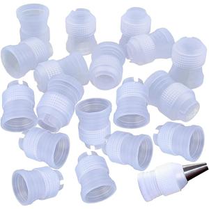 30 Pack Plastic Standard Couplers Cake Decorating Coupler Pipe Tip Coupler for Icing Nozzles,Cake Baking Tools Accessories