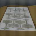 12 Pcs Martini Glasses, 6.7oz Crystal Champagne Tower, Art Deco Ribbed Coupe Glasses, Stem Cocktail Glassware Set, Margarita Cups, Heavy Base Bar Glassware for Martini, Gimlet, Manhattan