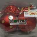 SHareconn 4ct 6 Inch Large Christmas Tree Balls Ornaments, Colored Shatterproof Plastic Decorative Baubles Decorations for Xmas Tree Decor Holiday Party Wedding Decoration (Red, 150mm)