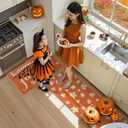 KIMODE Kitchen Rugs Non Slip Washable 17"x47"+17"x29", Fall Farmhouse Kitchen Rugs Sets of 2, Autumn Maple Leaf Rugs for Kitchen Floor, Absorbent Kitchen Mats for Floor Laundry Office Sink Desk