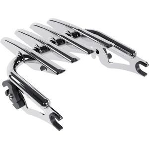 ECOTRIC Stealth Detachable Luggage Rack Compatible with 2009-2024 Harley Davidson Touring Models Street Glide Road Glide Road King Electra Glide FLHR FLTR Chrome