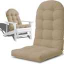 Adirondack Chair Cushion,High Back Rocking Chair Cushion,Thickened Patio Chair Pad for Indoor and Outdoor, Water Proof and Fade-Resistant (Khaki)