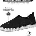 Project Cloud Womens Shoes - Lightweight Summer Loafers for Women with Memory Foam Insole - Breathable Womens Loafers - Perfect Summer Shoes for Women 2025 (Rose, Black, 10)