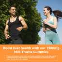 REANO Milk Thistle Gummies with Artichoke and Turmeric, 30:1 Concentrated Extract, 80% Silymarin, 30% Silybin, Non-GMO, Gluten-Free, 90 Count