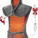 Snailax Heating Pad for Neck and Shoulders and Back, Large Heating Pad for Neck and Shoulders, Electric Heated Wrap, 6 Heat Settings & Auto Shut Off, Washable,Gifts (24" x 33"Gray)