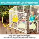 Toddleroo by North States - Superyard Ultimate Play Yard: Freestanding 6-Panel Baby Playpen with Door - Indoor or Outdoor Use - Made in USA - Encloses Up to 18.5 Square Feet - 26 Inches Tall - Ivory