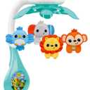 New 2025 Model, Baby Crib Mobile with Volume Control, Universal Crib Attachment, Relaxing Music, Ceiling Light Projector with Stars & Animals, and Timer  Ideal Nursery Toy for Babies 0+