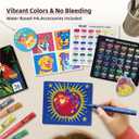 WUO 36 Colors Acrylic Paint Markers, High Opacity Automatic Ink Control Brush Tip Pens, Water-Based No-Bleed Markers for Rock, Canvas, Wood, Glass, Ceramic, and DIY Art Supplies