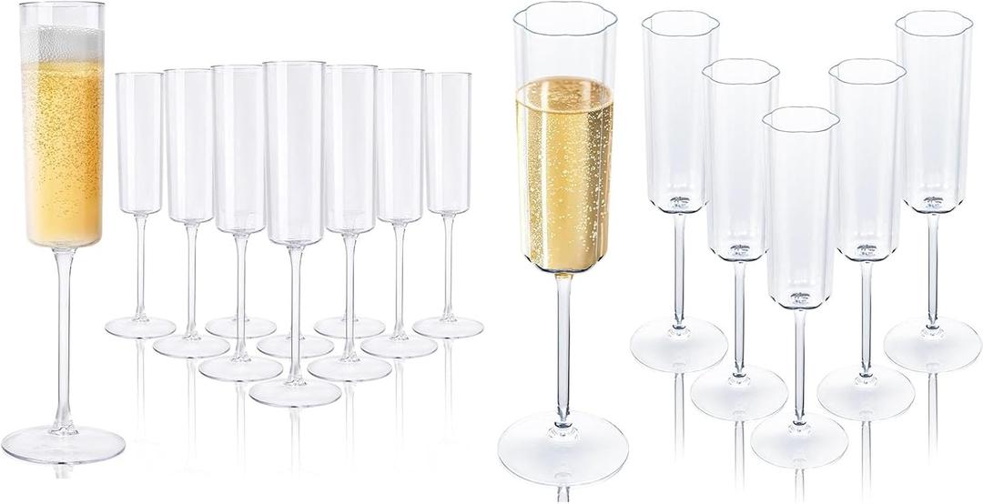 Ciaell 36 Pack Plastic Champagne Flutes 24 Pack Clear Plastic Champagne Flutes
